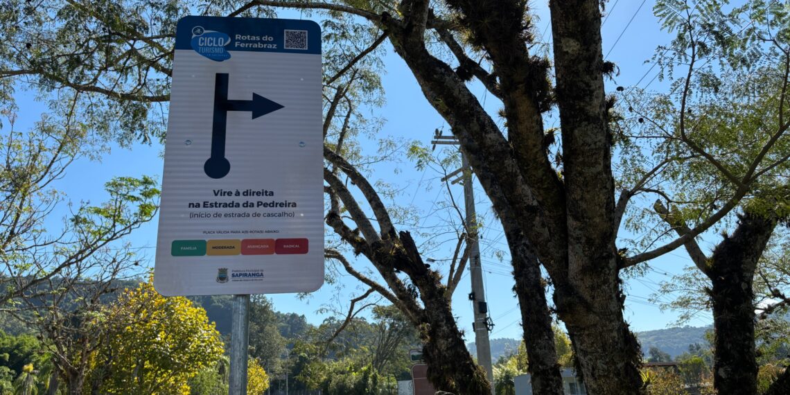Sapiranga instala 45 placas  para rotas de cicloturismo