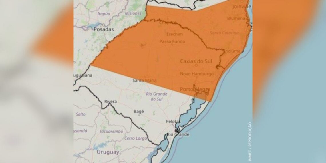 Atenção: Inmet amplia alertas para tempestades no Rio Grande do Sul