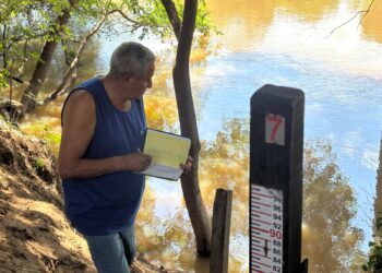 Agenor Reis dos Santos, há 45 anos monitorando o Rio dos Sinos