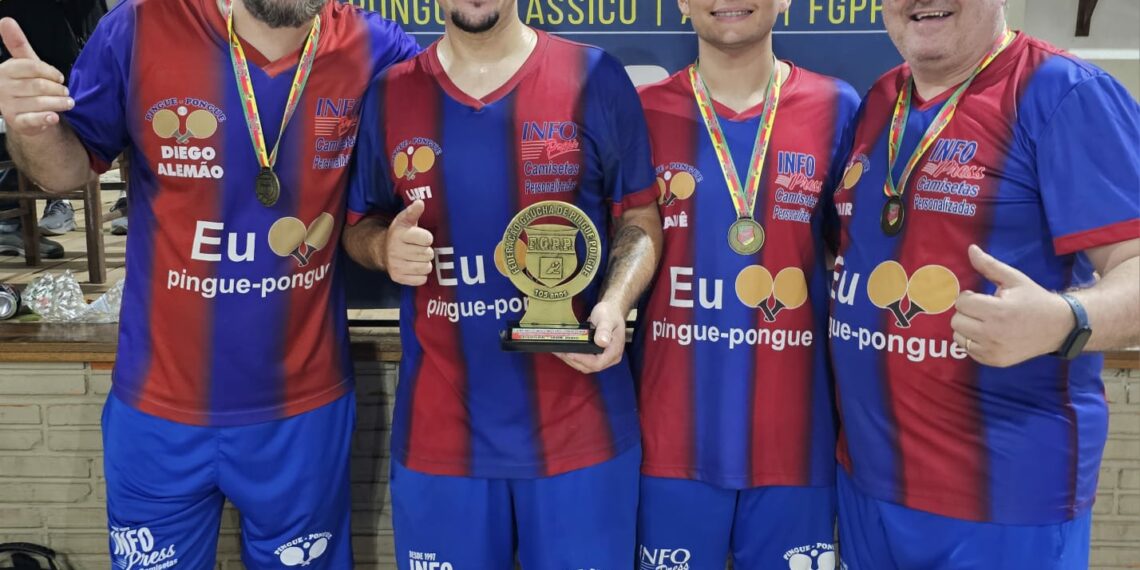 INFO PRESS CAMISETAS vence na Série Ouro e segue líder no Estadual de Pingue-Pongue em Montenegro