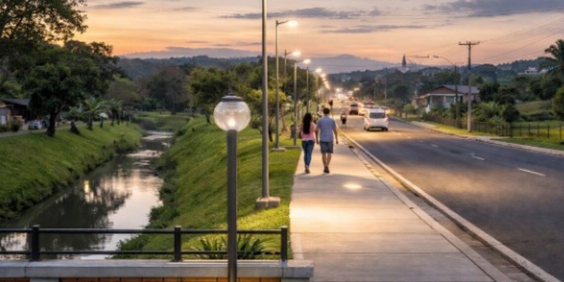 Uma avenida estruturada para a prática de esporte em Nova Hartz
