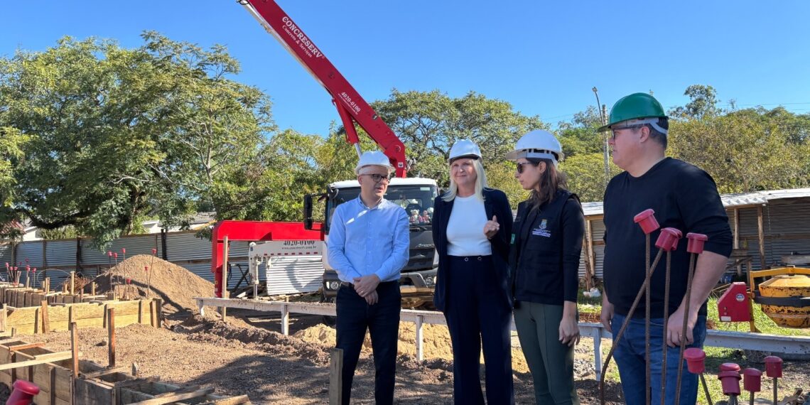 Avança a obra de construção da nova escola infantil Aruanã, em Sapiranga