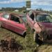 Carro sai da pista e cai em valeta central da RS-239 na manhã deste domingo (21)