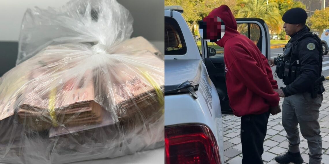 Homem é preso com dinheiro furtado de agência do Banco do Brasil de Sapiranga