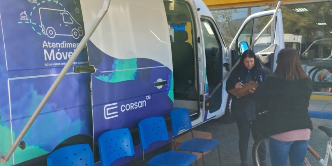 Corsan realiza atendimento móvel para novas ligações de água, em Nova Hartz