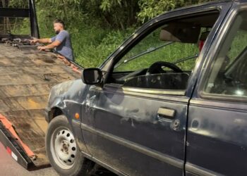 Acidente entre carro e moto deixa uma pessoa ferida em retorno da RS-239, em Sapiranga