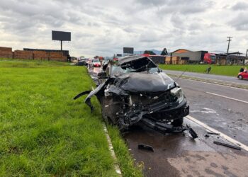 Gravíssimo acidente na RS-239, em Nova Hartz, envolve dois veículos e deixa feridos