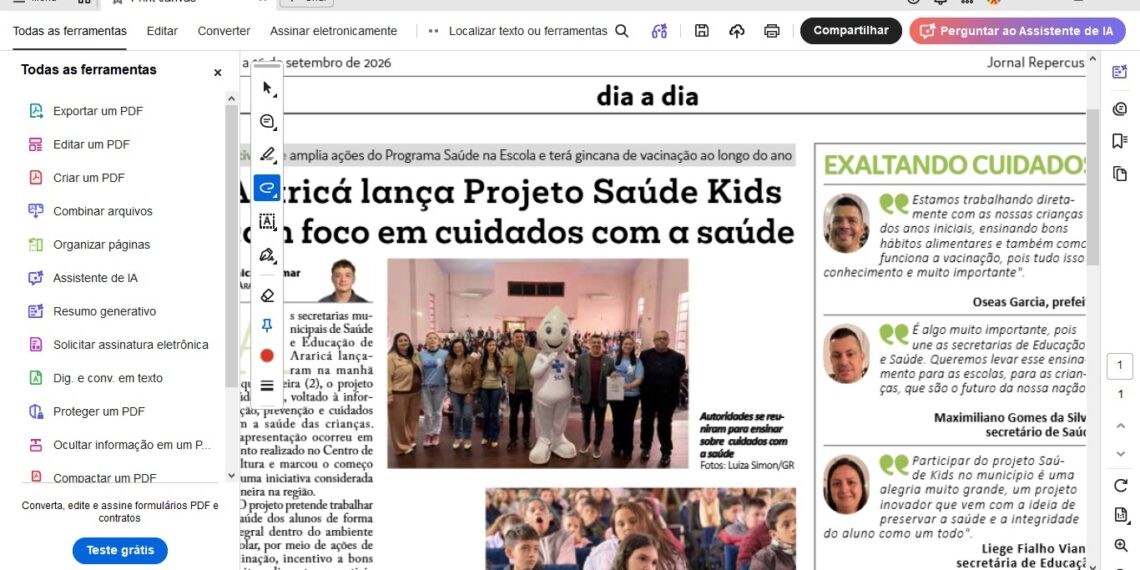 Araricá lança Projeto Saúde Kids com foco em cuidados com a saúde